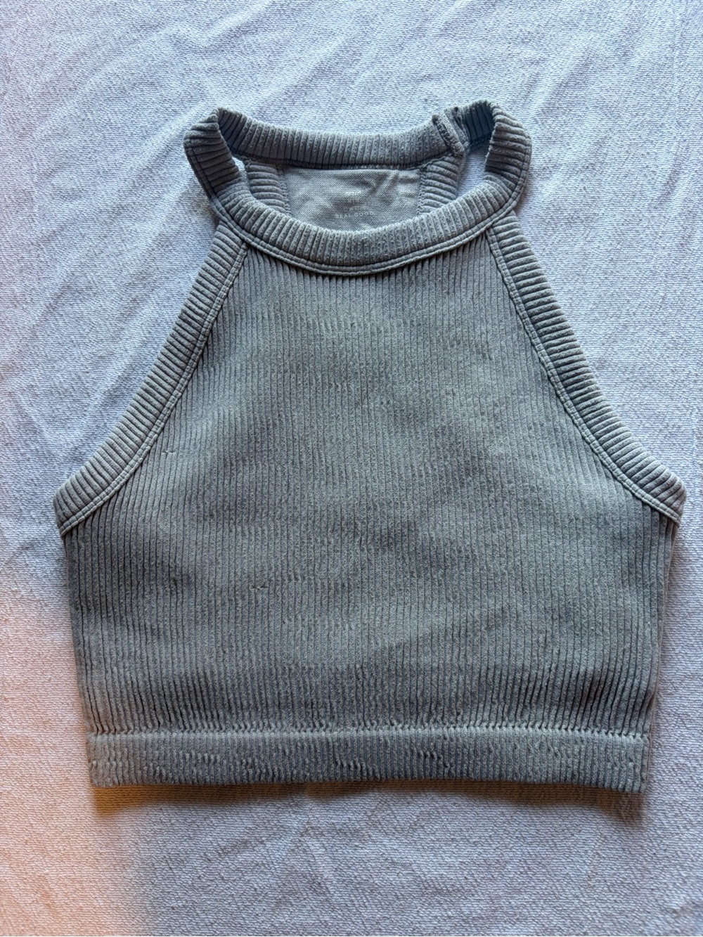 aerie Ribbed High-Neck Racerback Sports Bra